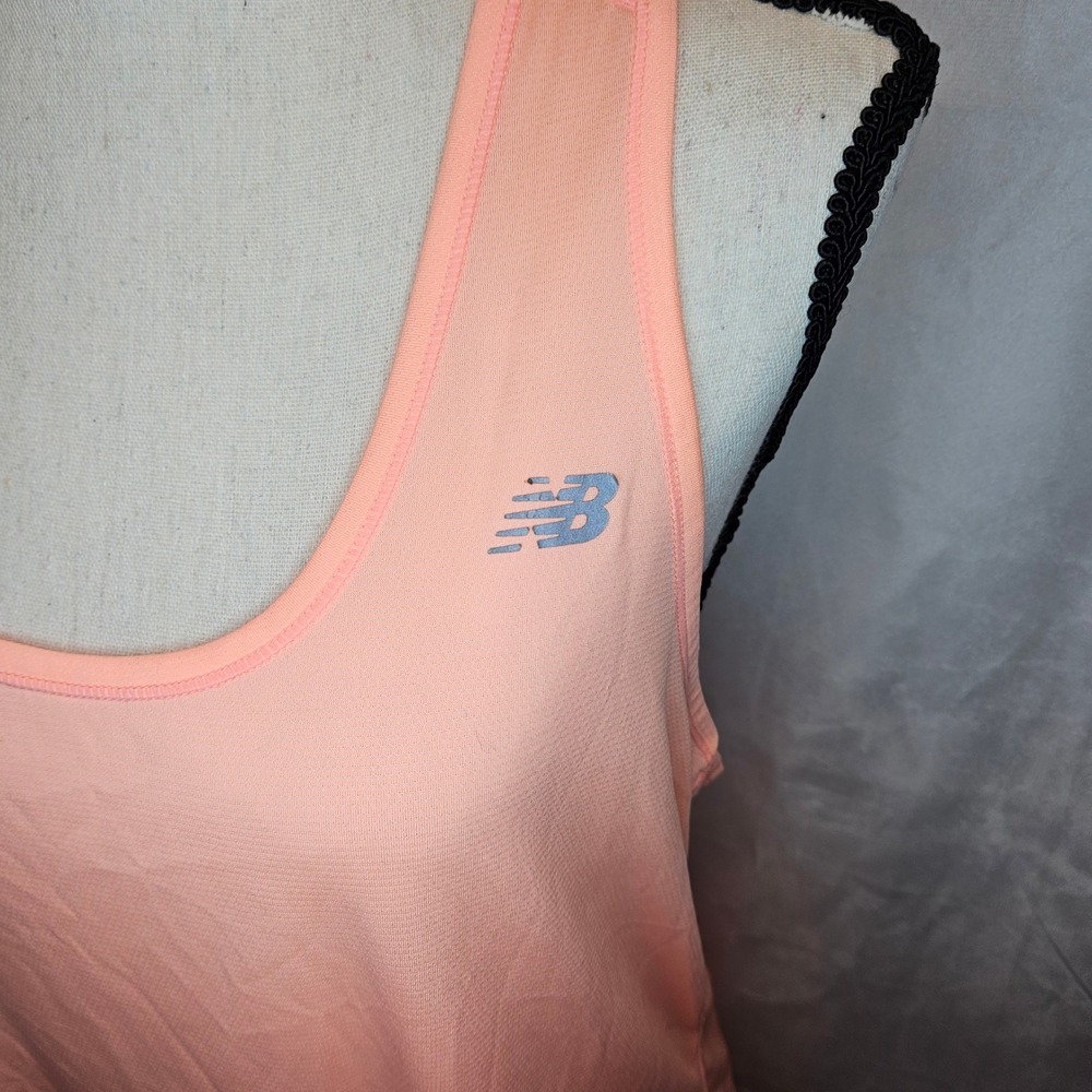 New Balance Peach Racerback Athletic Tank Top - Picture 2 of 5